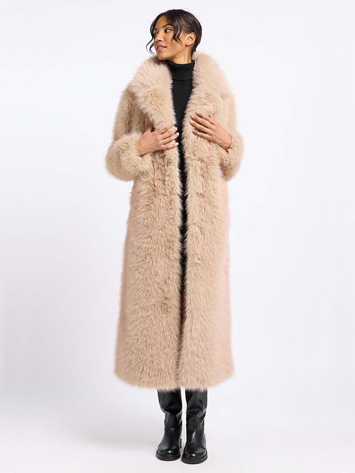 Fake Fur Mantel Moon-Lake in Beige