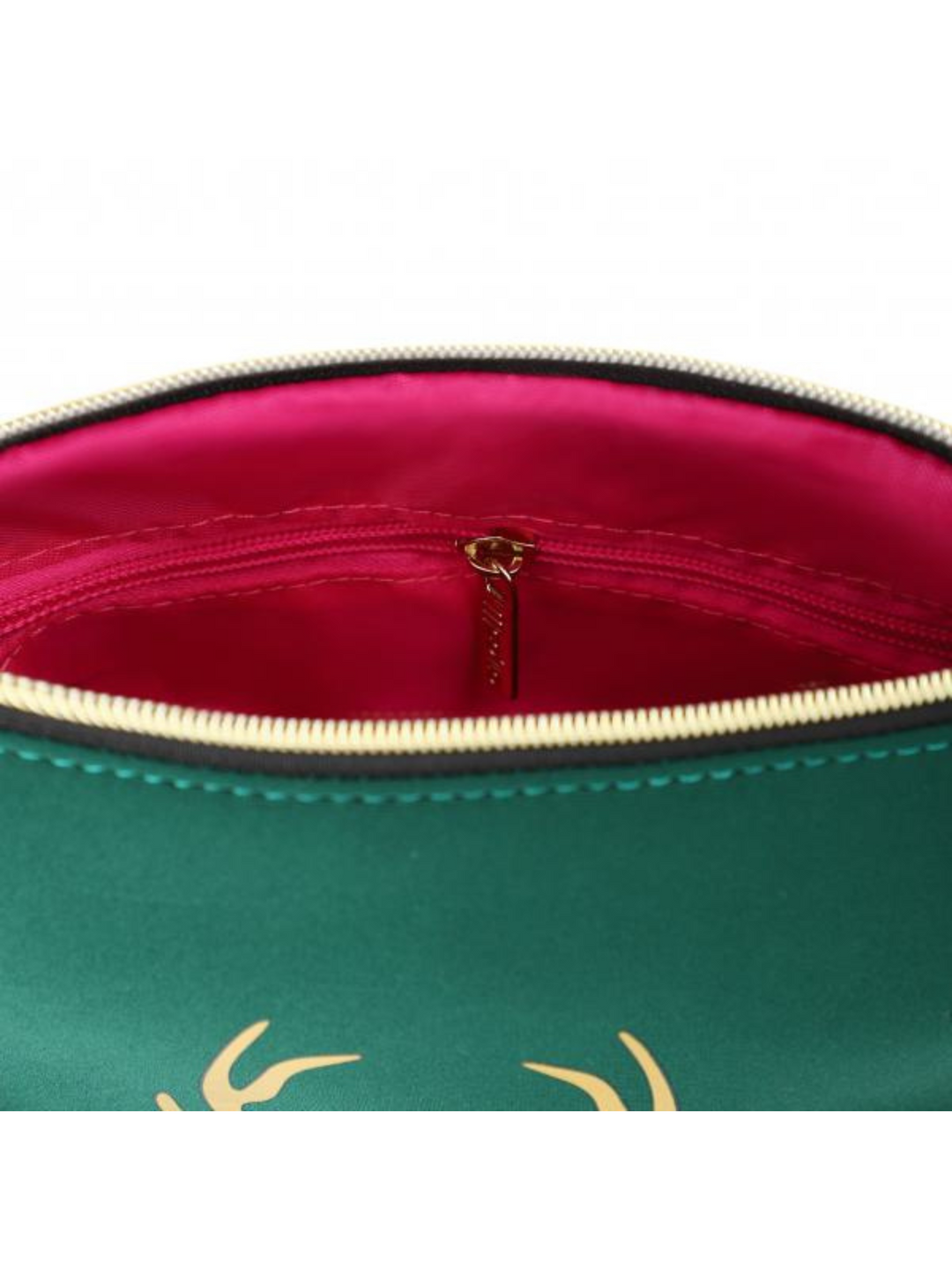 Tasche Cleo Hirsch in Dunkelgrün Gold