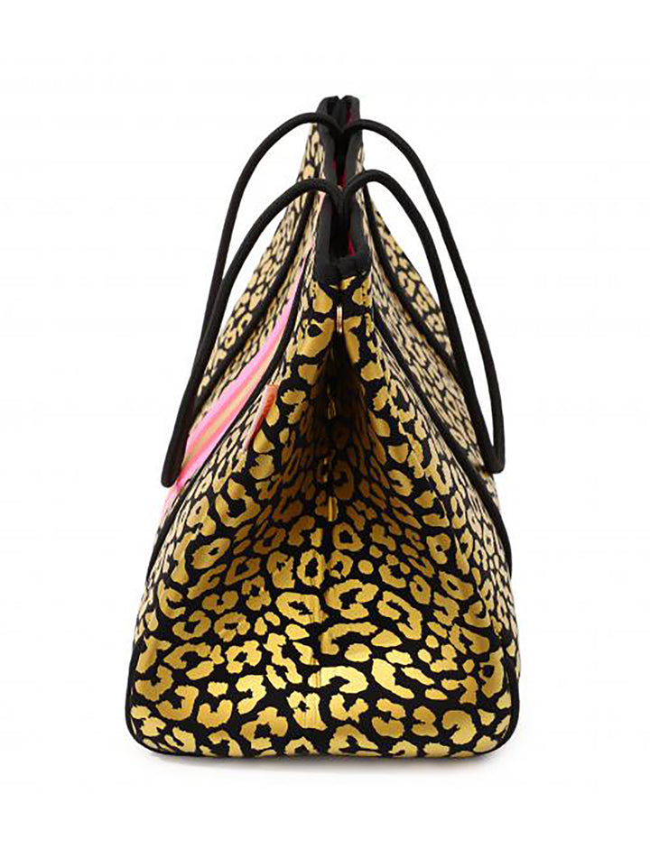Neoprentasche Leo Schwarz Gold L