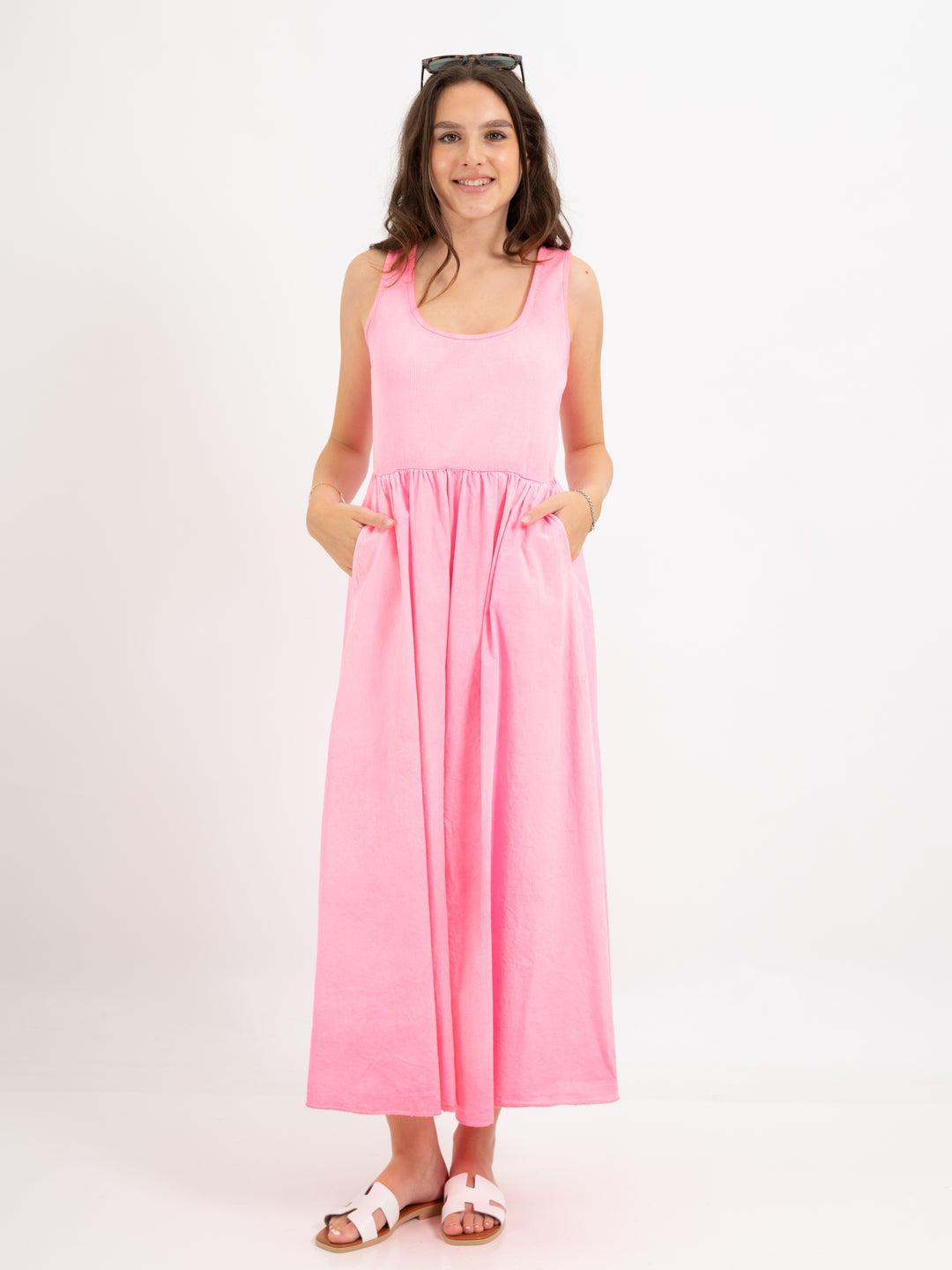 Sommerkleid Neon Pink