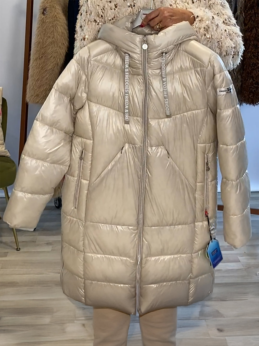 Steppmantel Champagner