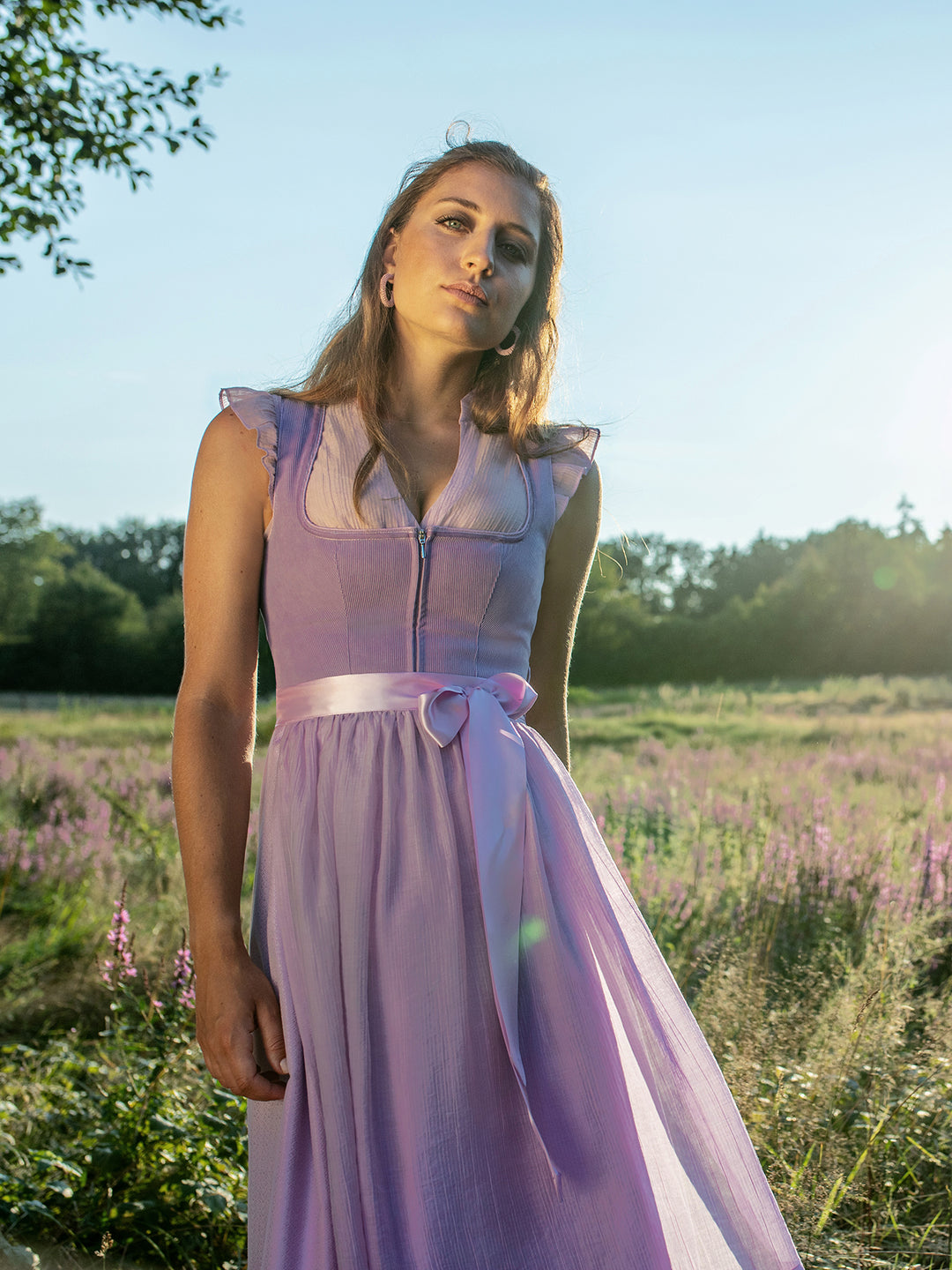 Dirndl Hofstetten Flieder 70cm