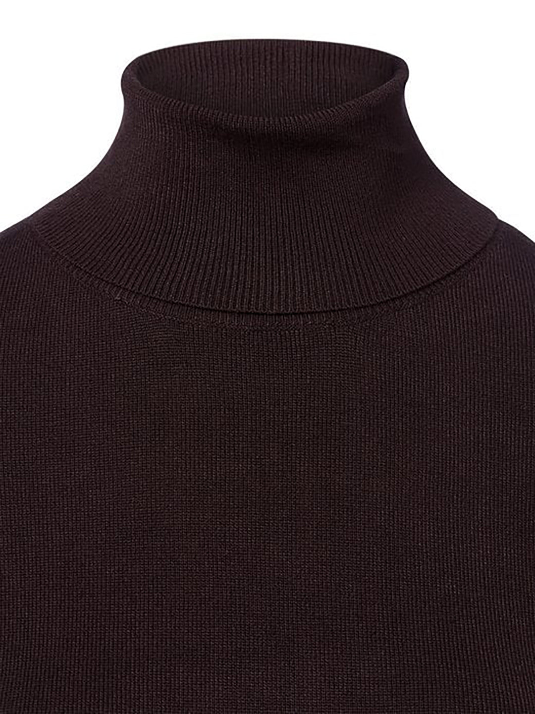 Rollkragenpullover Feinstrick braun