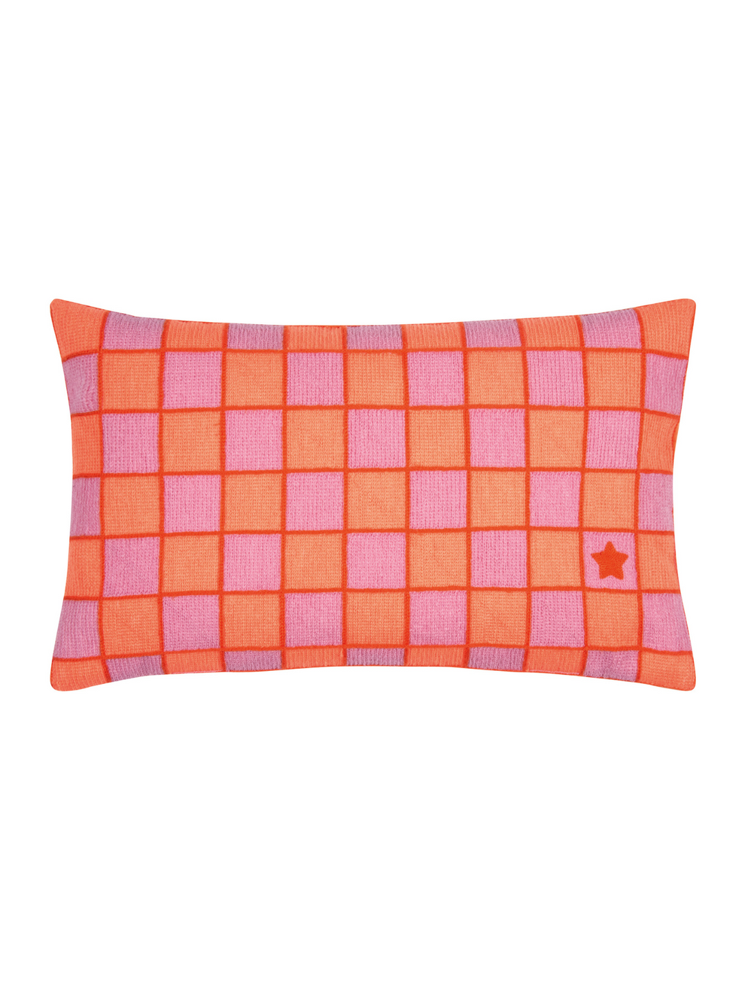 Kissenhülle Chess Orange-Rose