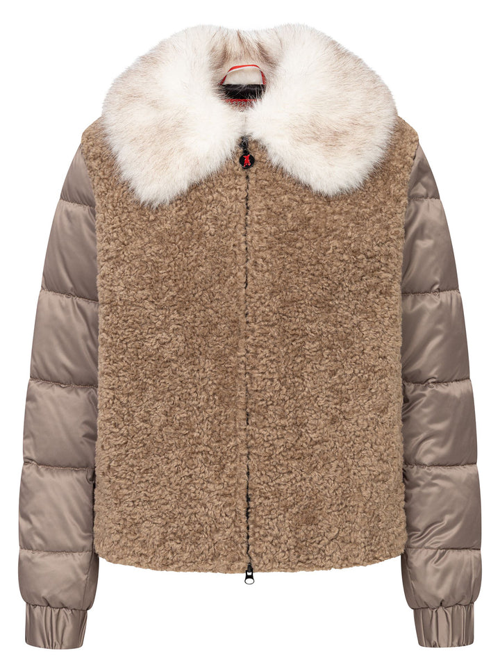 Fake Fur Jacke Cafe au lait