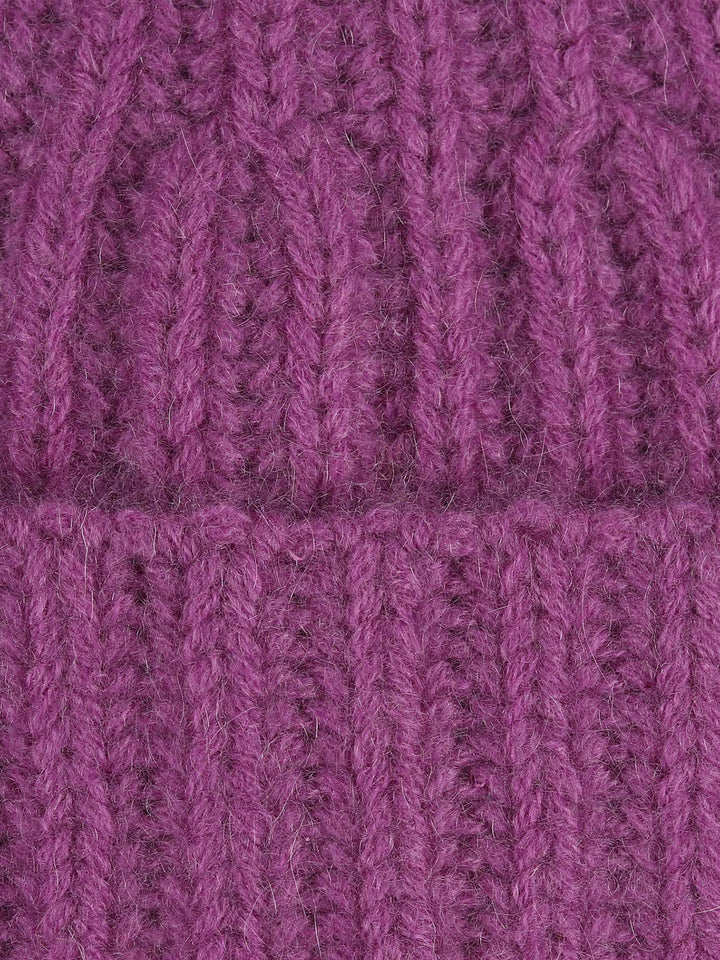 Kaschmir Ribbon Beanie Lila