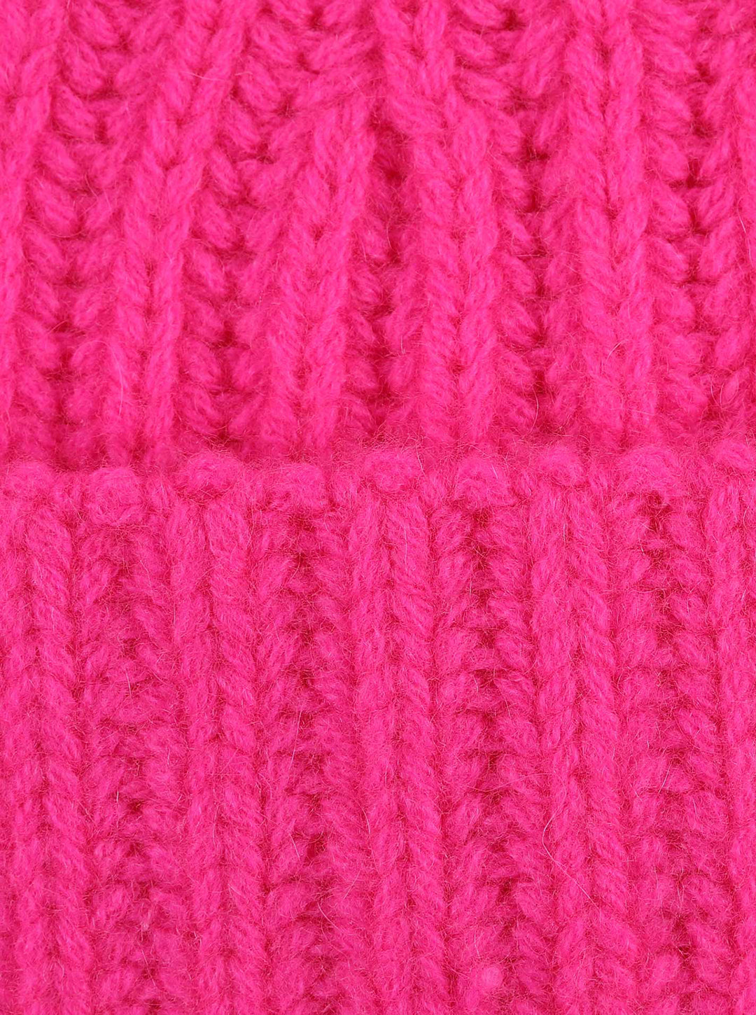 Kaschmir Ribbon Beanie Neon Pink