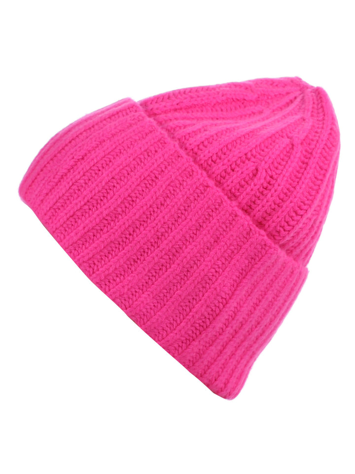Kaschmir Ribbon Beanie Neon Pink