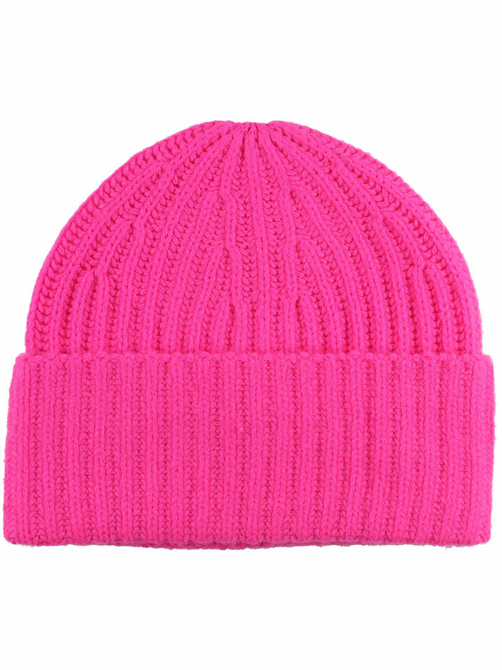 Kaschmir Ribbon Beanie Neon Pink