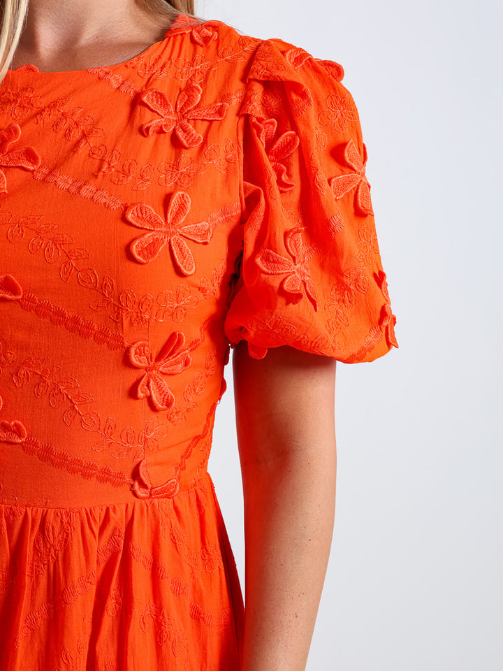 Volantkleid Flowers Red