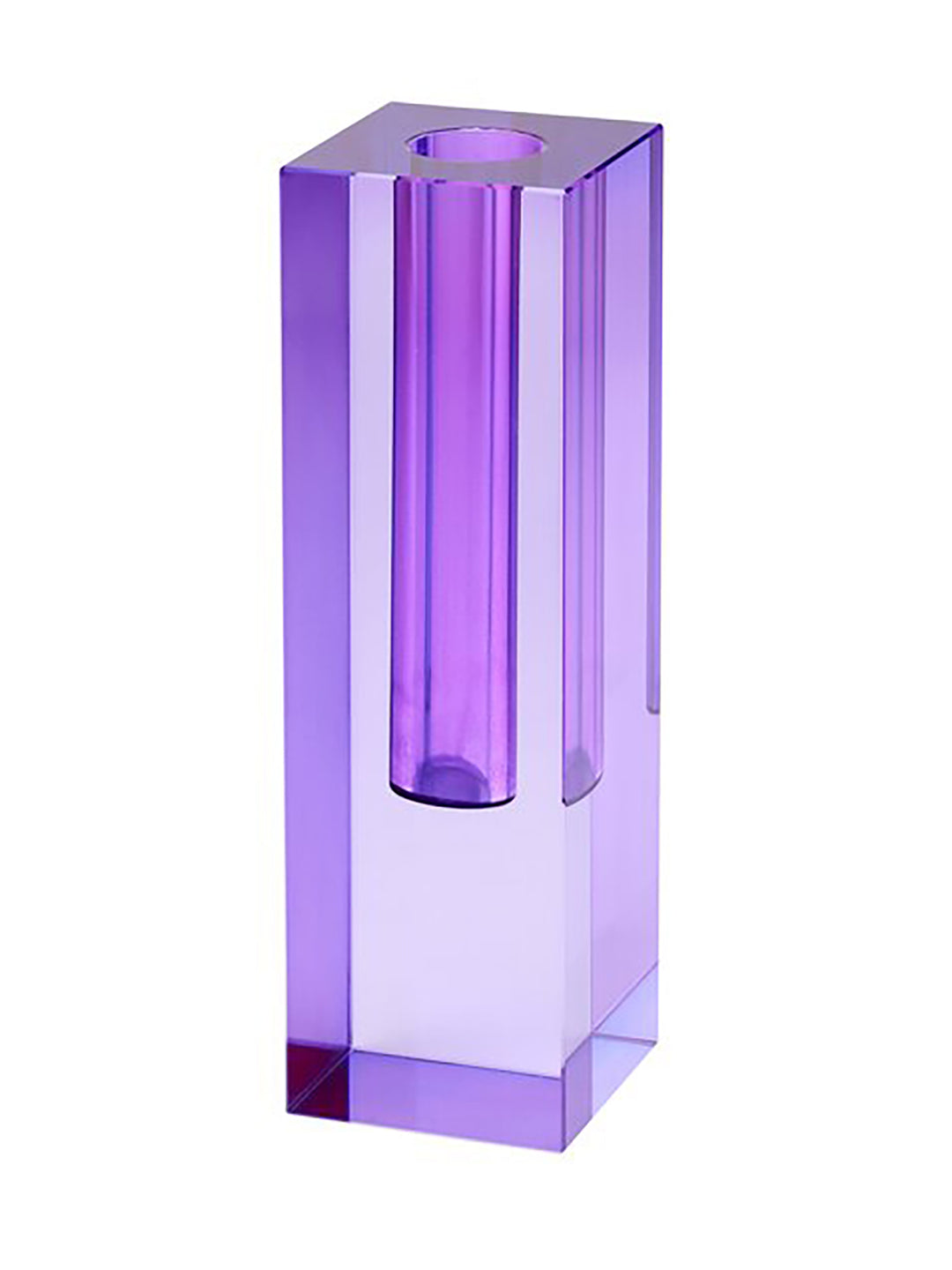Kristallglas Vase Kerzenhalter Sari Lila