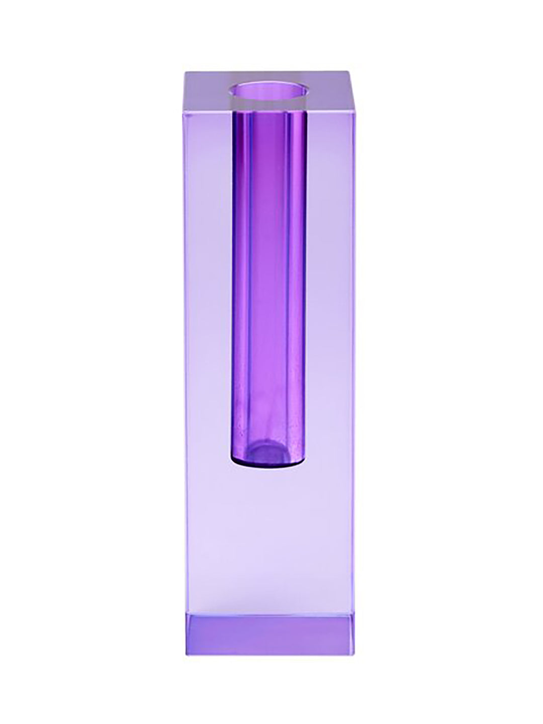 Kristallglas Vase Kerzenhalter Sari Lila