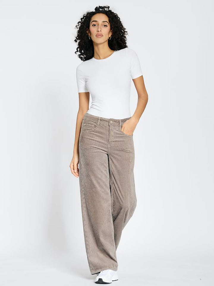 Cordhose Amelie Wide Taupe