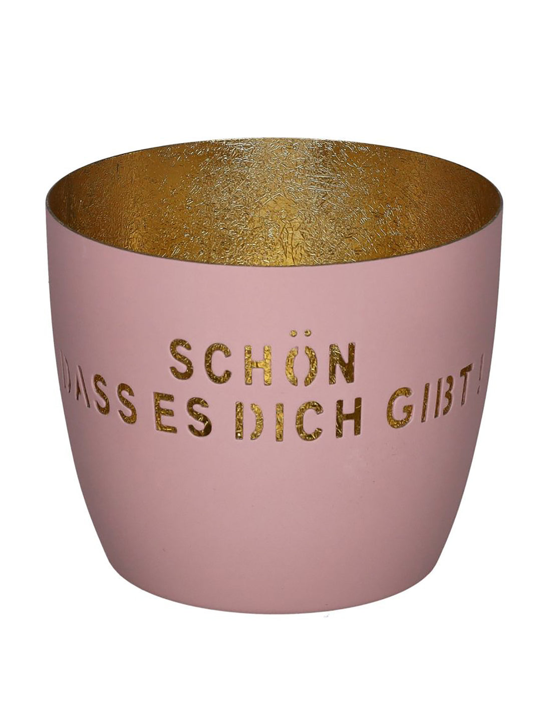 Windlicht Madras Schön das es dich gibt Rosa