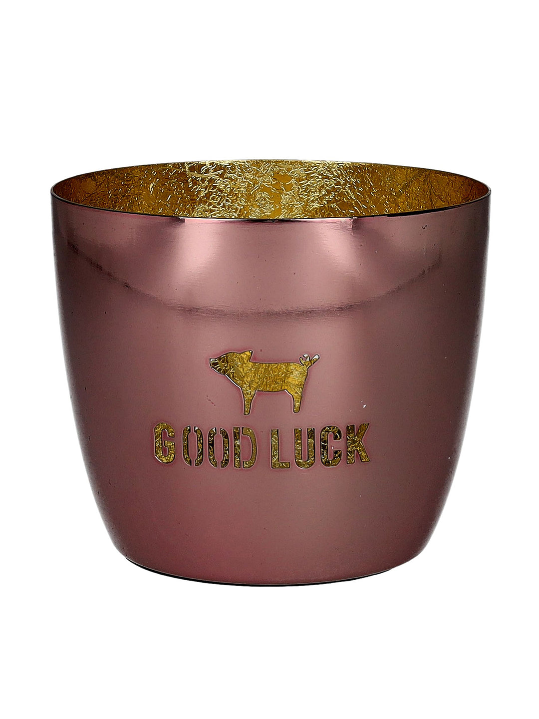 Windlicht Madras Ferkel Good Luck