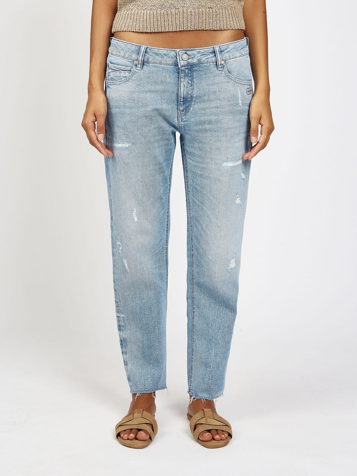 Jeans Nadia Cropped Boyfriend Fit Light Blue Repair
