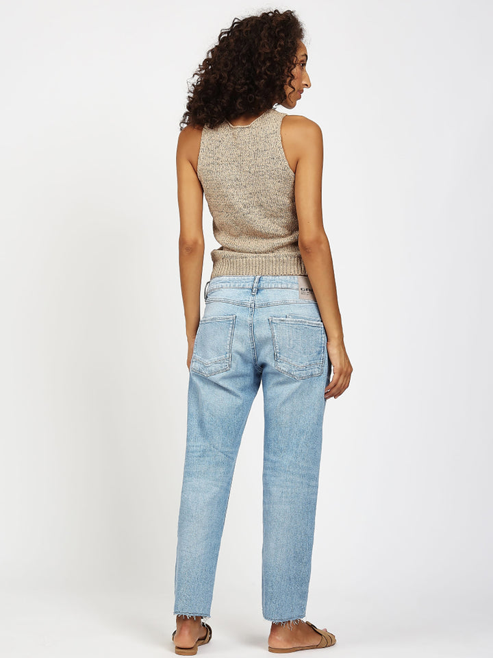 Jeans Nadia Cropped Boyfriend Fit Light Blue Repair