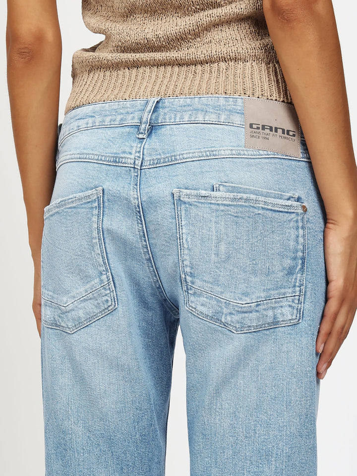Jeans Nadia Cropped Boyfriend Fit Light Blue Repair