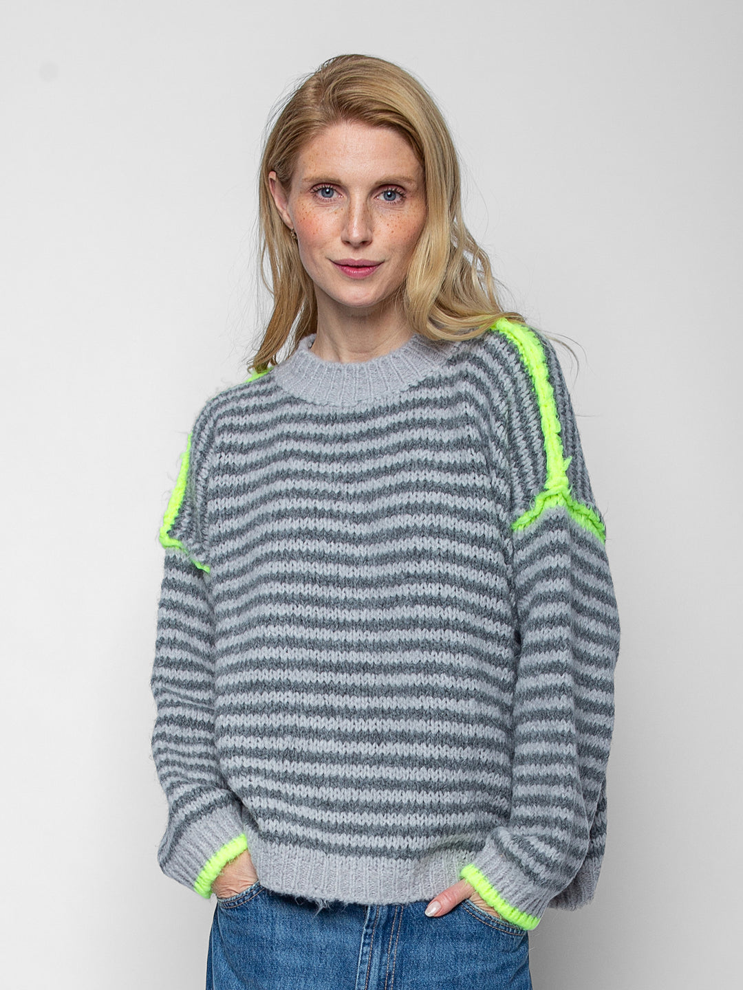 Strickpullover Grey Stripe