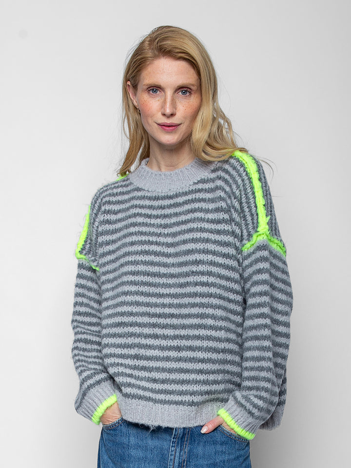 Strickpullover Grey Stripe