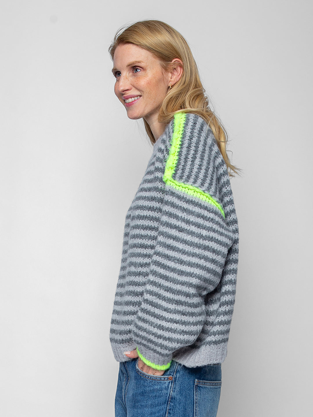 Strickpullover Grey Stripe