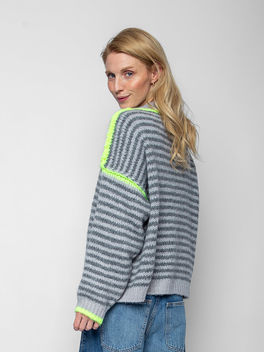 Strickpullover Grey Stripe