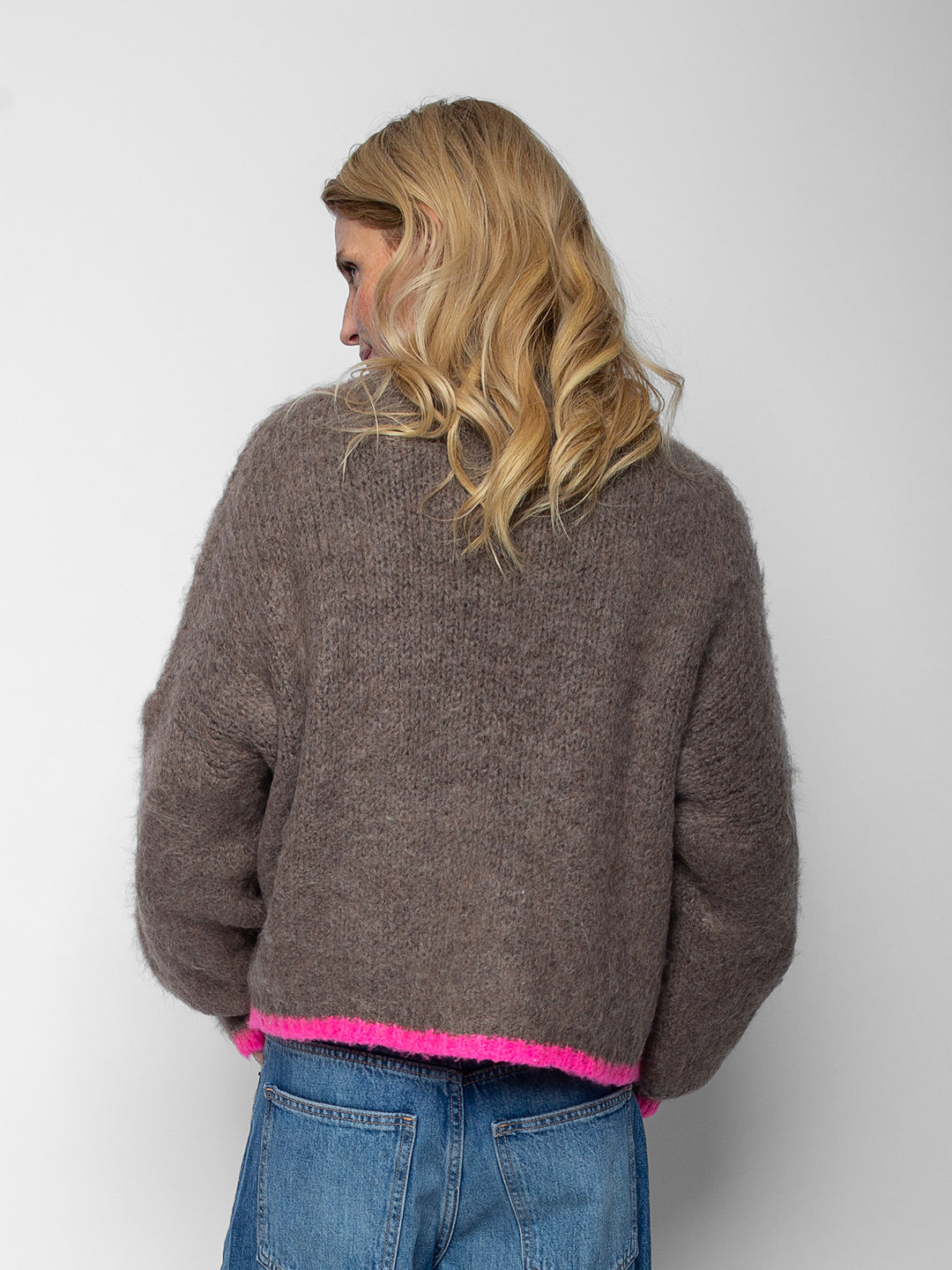 Strickcardigan Taupe