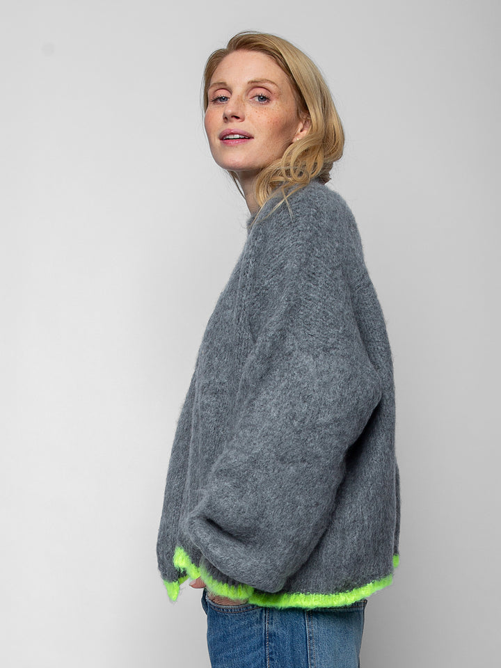 Strickcardigan Grey