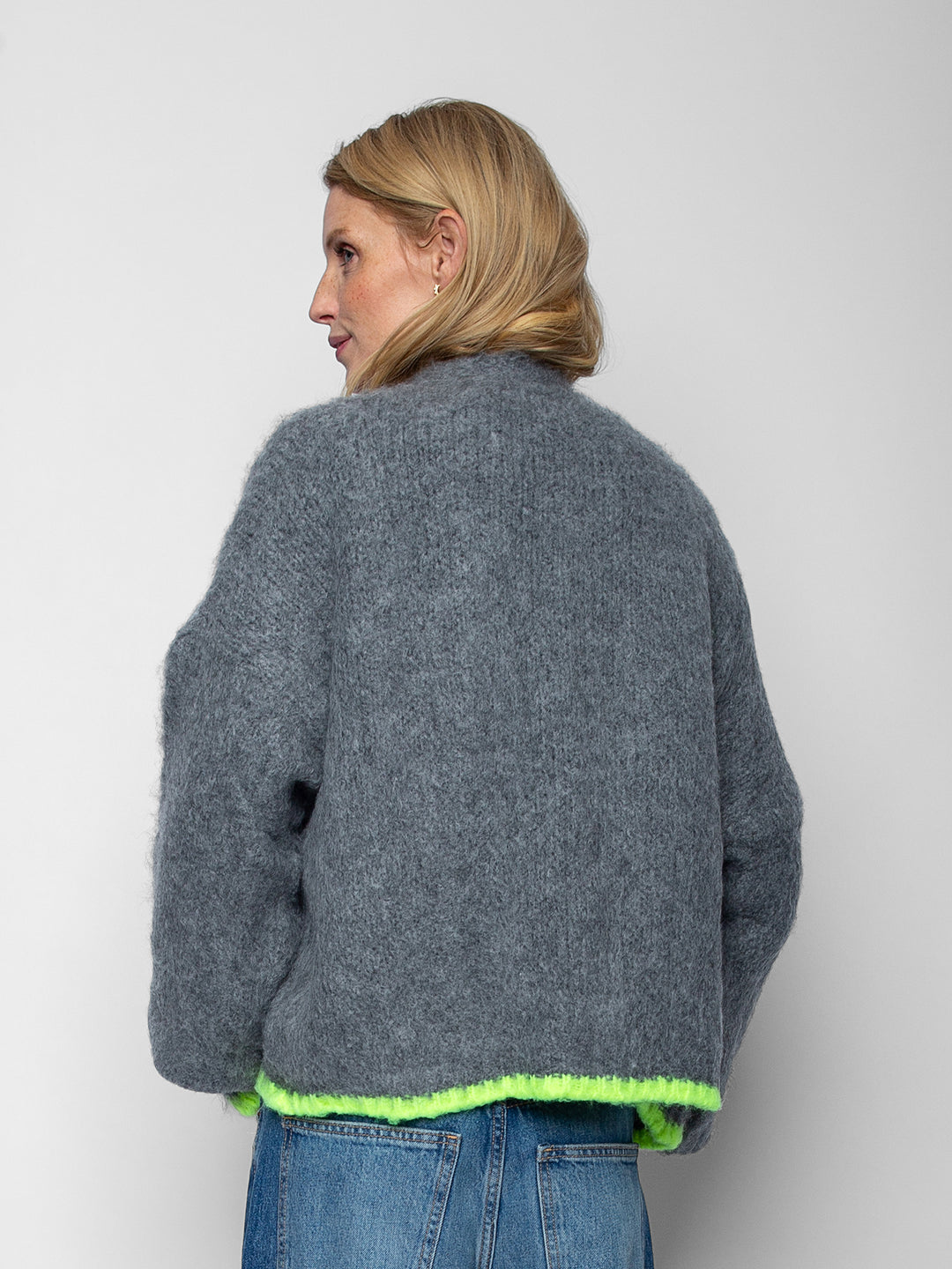 Strickcardigan Grey
