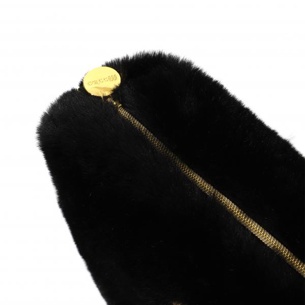 Schuh Teddy Schwarz mit Teddy Clutch