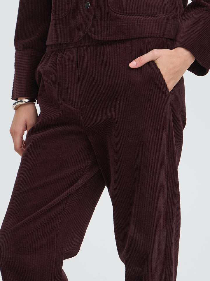 Cordschlupfhose Bydixian Marone