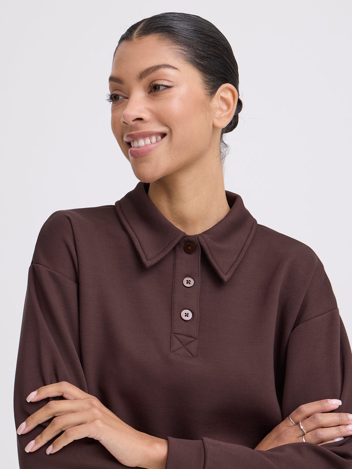 Polo Sweat Bypusti Braun
