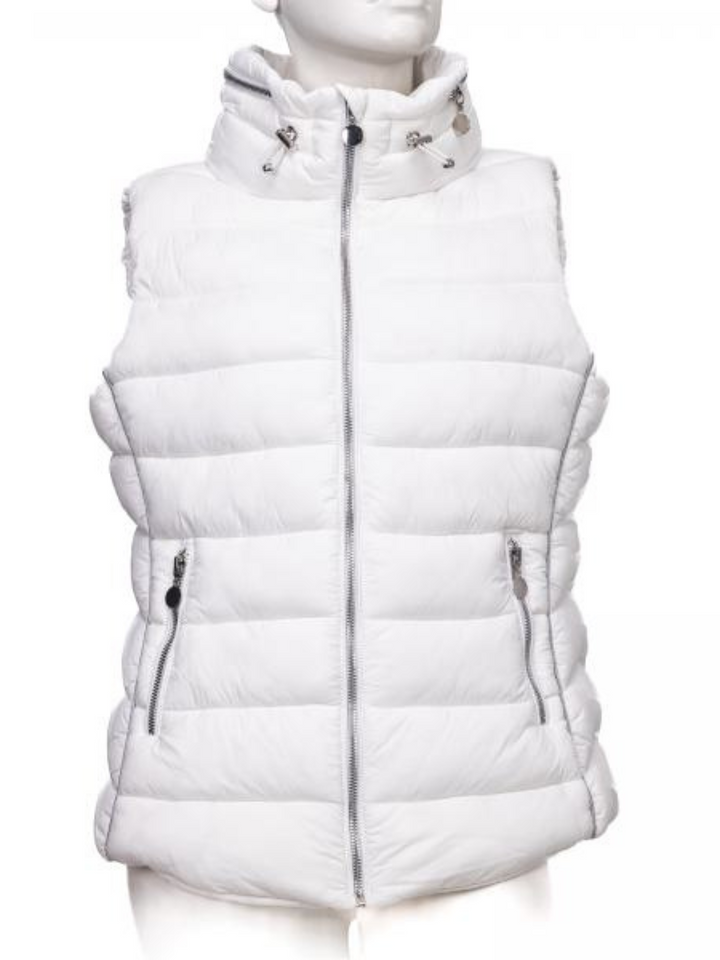 Weste in Weiss mit Silbernem Leo Print