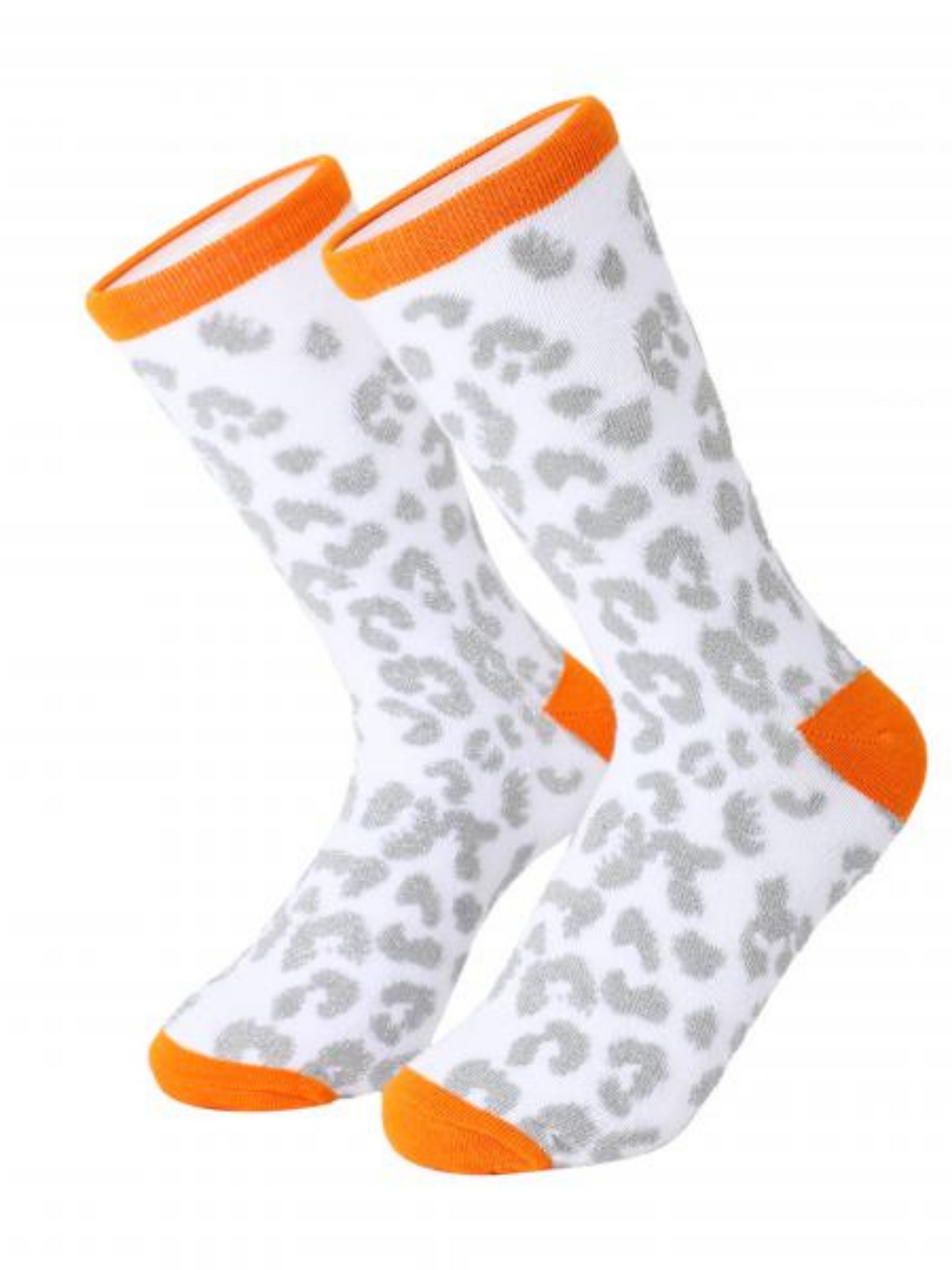 Socken Leo Weiß Silber mit Leo Clutch