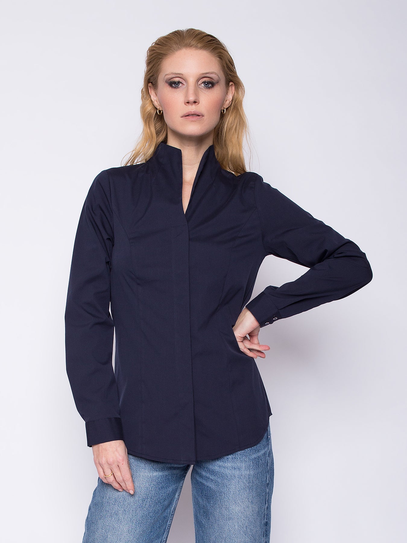 Tonno&Panna Slim Fit Bluse Enrica23 Navy