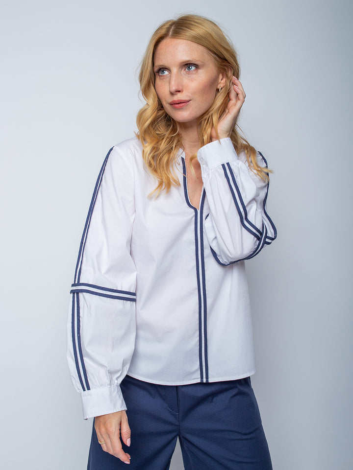 Shirtbluse mit Sichtnähten