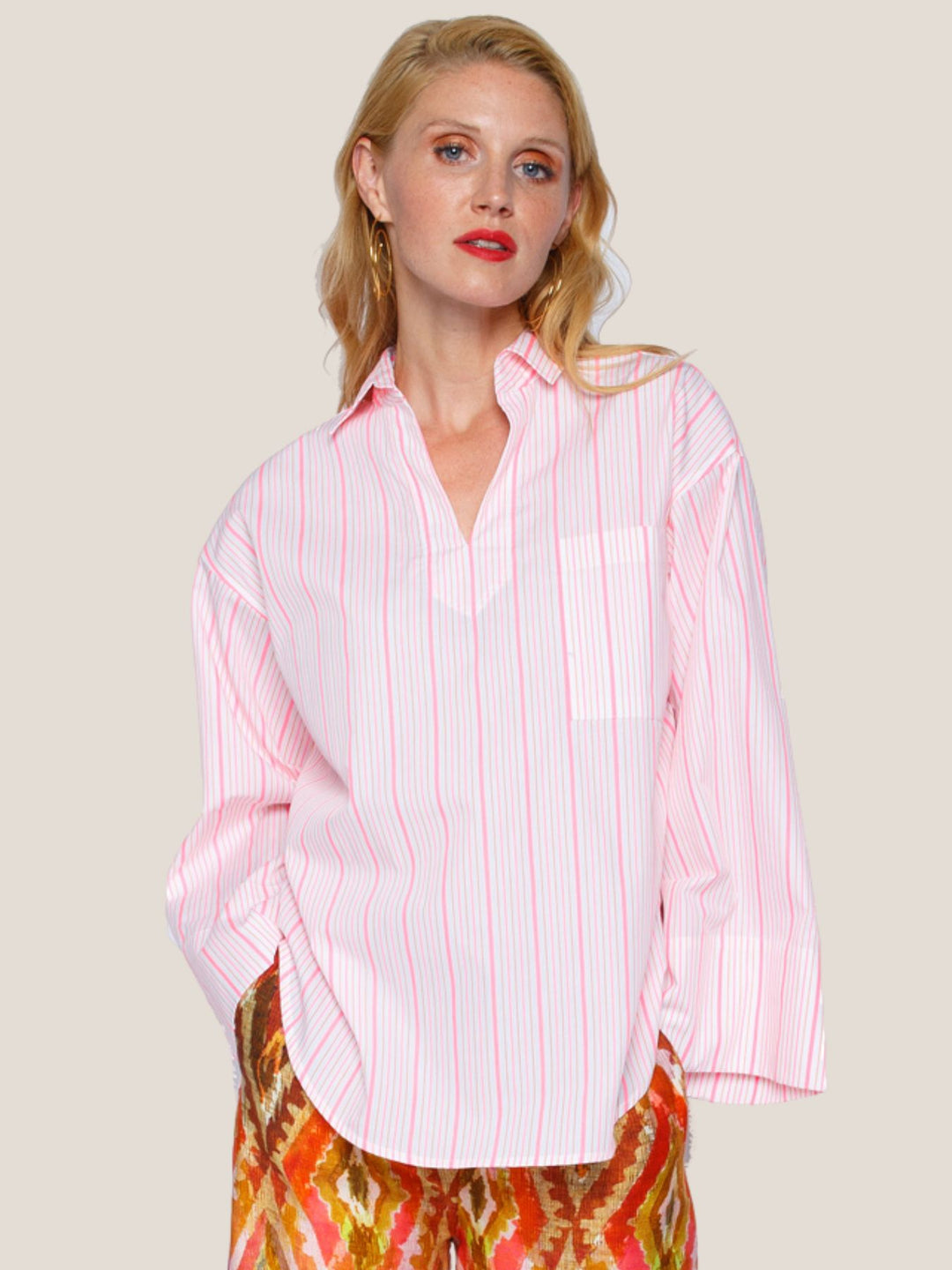 Shirtbluse Simonton Neon Stripes