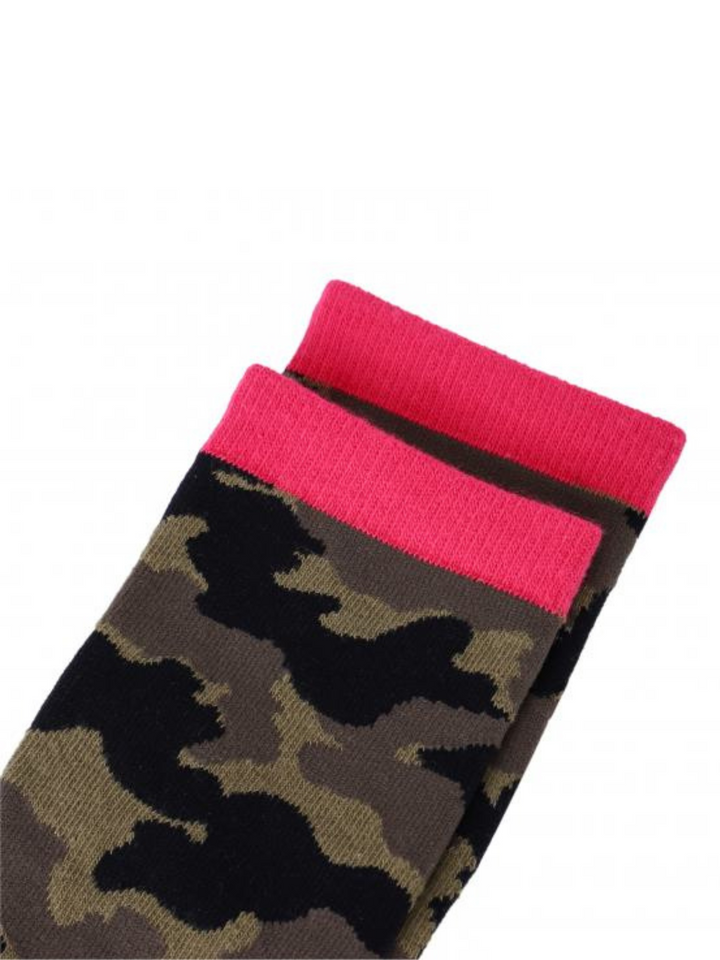 Socken Camo Khaki mit Clutch