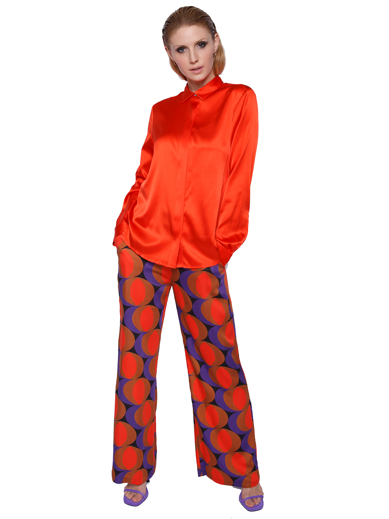 Seidenbluse Jule23 Red