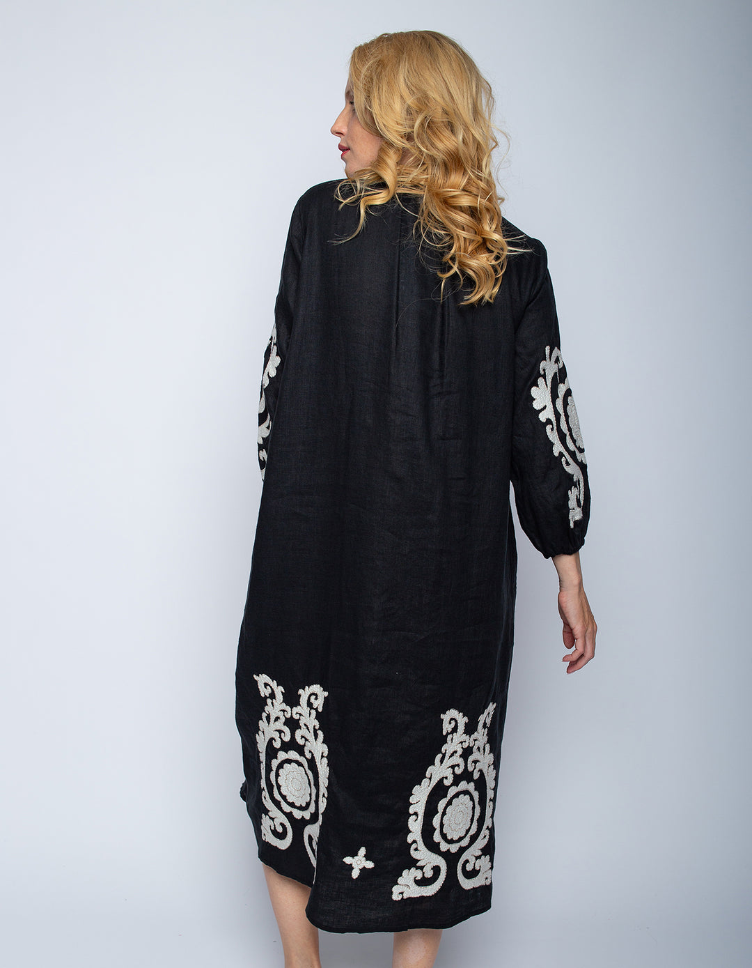Leinenkleid Black
