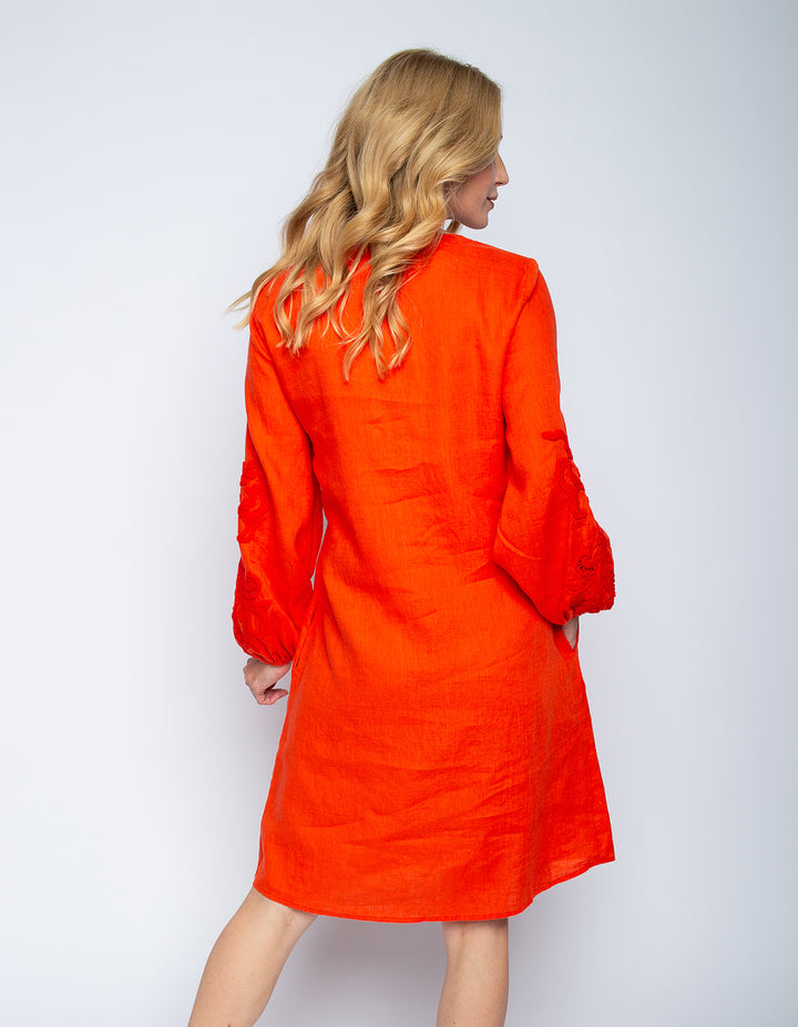 Leinenkleid Fire Orange
