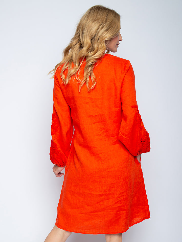 Leinenkleid Fire Orange