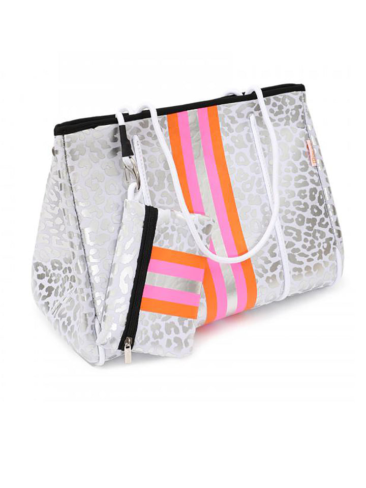 Neoprentasche Leo Weiß Silber L
