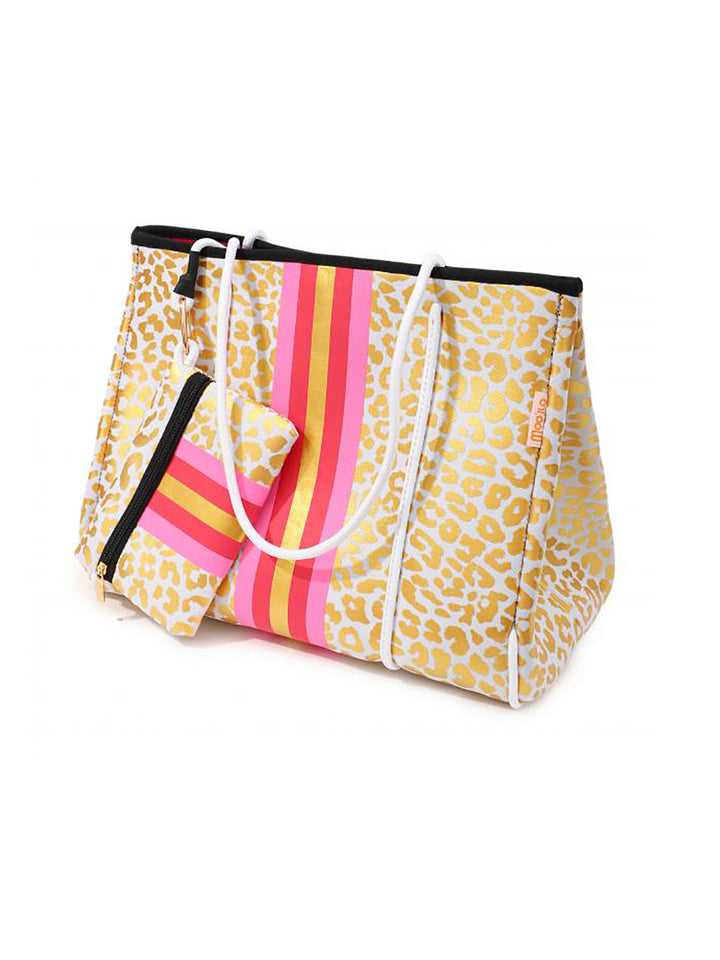 Neoprentasche Leo Weiß Gold L