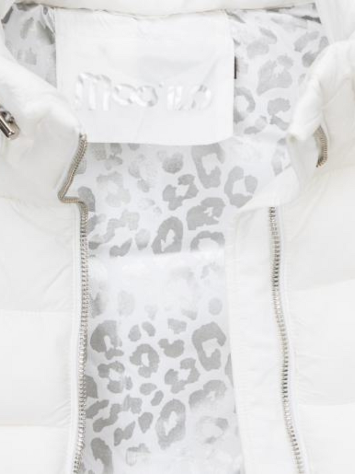 Weste in Weiss mit Silbernem Leo Print