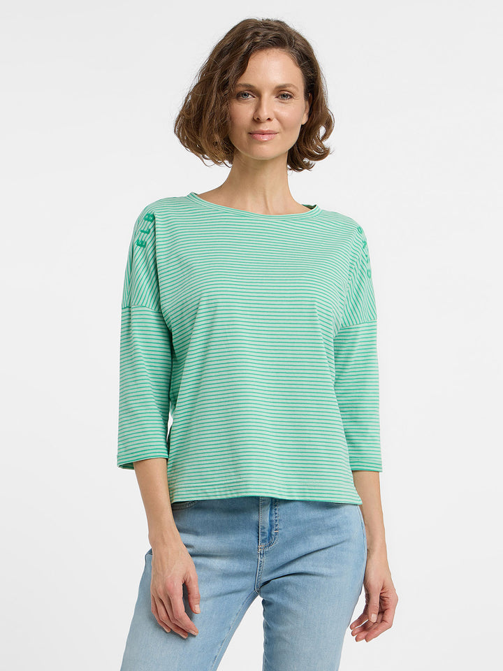 3/4 Shirt Veera Pale Fern Mellow Mint Kelly Green