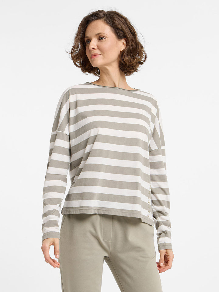 Longsleeve Milia Pale Fern Cloud White