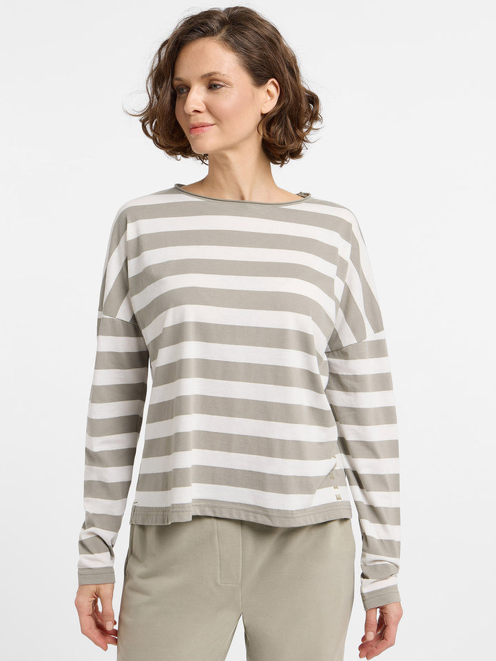 Longsleeve Milia Pale Fern Cloud White