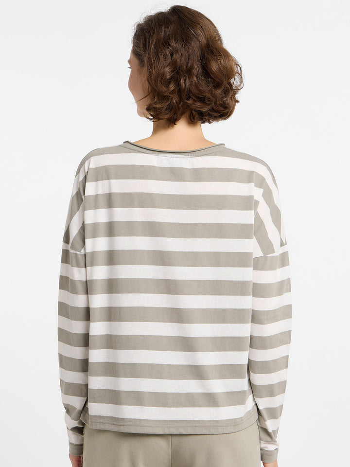 Longsleeve Milia Pale Fern Cloud White