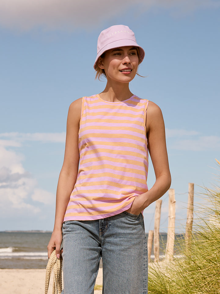 Tanktop Meevis Orange Haze Faded Rose Stripe